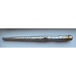 MagiQuest Magic Wand Silver Gold Engraved Great‎ Wolf Lodge Fantasy Roleplay MQ